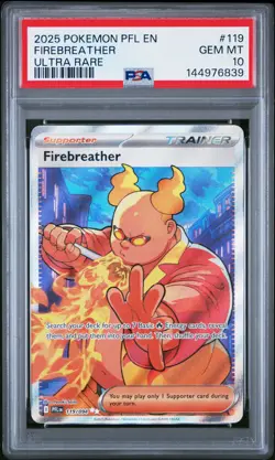 2025 POKEMON PFL EN-PHANTASMAL FLAMES ULTRA RARE #119 FIREBREATHER PSA 10 - Image 1