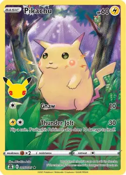 Pikachu 005/025 Celebrations LP-NM Pokemon TCG - Image 1