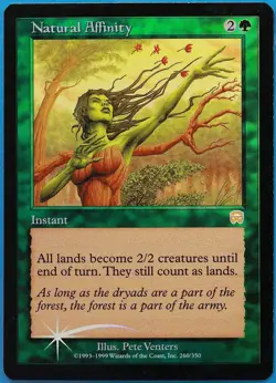 Natural Affinity FOIL Mercadian Masques PLD Green Rare CARD (491012) ABUGames - Image 1