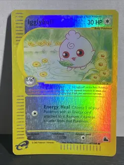 Pokemon TCG Igglybuff Reverse Holo 67/144 Skyridge Uncommon E Wotc - Image 1
