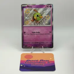 Pokemon TCG Natu 151/091 Shiny Rare Scarlet & Violet: Paldean Fates NM+ - Image 1