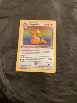 Pokemon Fossil 1st Edition - #4/62 Dragonite Holo (Rare) NM - Image 1