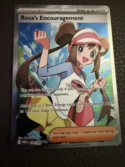 Pokemon TCG Rosa's Encouragement 114/088 Perfect Order Full Art NM - Image 1