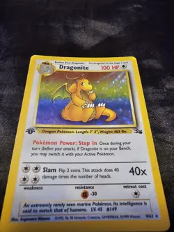 1999 Pokemon TCG Fossil Dragonite Holo Rare 1st Edition #4 - Image 1