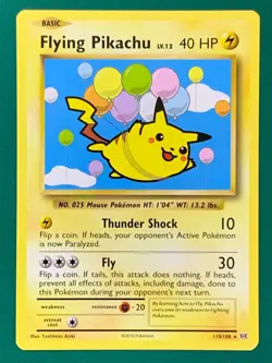 Flying Pikachu 110/108 XY Evolutions Secret Rare Pokemon TCG Non-Holo - Image 1