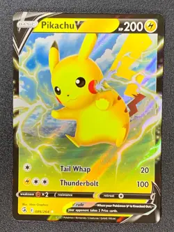 Pikachu V Fusion Strike 086/264 Holo Rare Pokemon TCG 2021 - Image 1