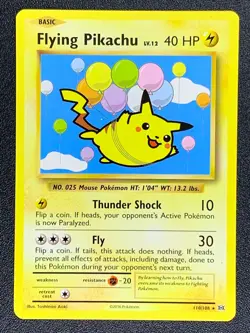 Flying Pikachu 110/108 Rare XY Evolutions Pokemon 2016 NonHolo - Image 1