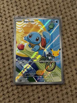 Squirtle MEP 039 First Partner Illustration Rare Black Star Promo Pokemon - Image 1