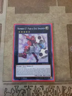 YUGIOH NUMBER 67: PAIR-A-DICE SMASHER BLRR-EN031 SECRET 1ST ED NM - Image 1