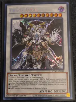 YuGiOh! CYAC-EN044 CHAOS ANGEL Secret Rare Cyberstorm Access 1st Edition NM - Image 1