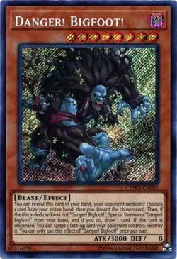 Yugioh! LP Danger! Bigfoot! - CYHO-EN082 - Secret Rare - Unlimited Edition Light - Image 1