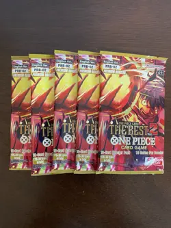 One Piece The Best Vol. 2 PRB-02 Five 5 Premium Booster Packs Lot English B - Image 1