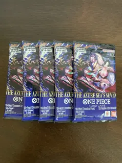 One Piece The Azure Sea’s Seven OP-14 & EB-04 Five 5 Booster Packs Lot English B - Image 1