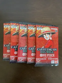 One Piece Carrying On His Will OP-13 Five 5 Booster Packs Lot English E - Image 1