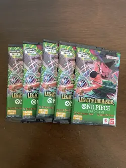 One Piece Legacy Of The Master OP-12 Five 5 Booster Packs Lot English A - Image 1