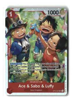 Carrying On His Will #OP13-007 Ace & Sabo & Luffy - Image 1