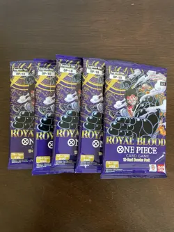 One Piece Royal Blood OP-10 Five 5 Booster Packs Lot English A - Image 1