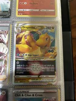 Pokemon TCG Foil Promo Card Lot Eevee VMAX, Pikachu VMAX, Dragonite VSTAR - Image 4