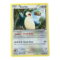 Snorlax 118/162 XY Breakthrough Uncommon Card Heavy Played Non Holo 2015 Pokemon - Image 1