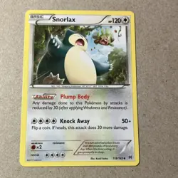 Snorlax 118/162 XY Breakthrough Uncommon Card Heavy Played Non Holo 2015 Pokemon - Image 2