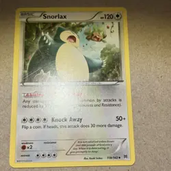 Snorlax 118/162 XY Breakthrough Uncommon Card Heavy Played Non Holo 2015 Pokemon - Image 5