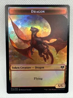 Dragon / Treasure Token Kaldheim Foil NM Unplayed - Image 1