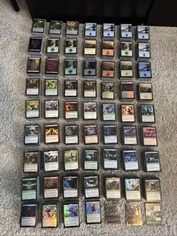 6093x Card Lot- Mtg Spider-Man Booster Bundle Rips- Rare Full Art Foil Web Lands - Image 1