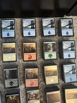 6093x Card Lot- Mtg Spider-Man Booster Bundle Rips- Rare Full Art Foil Web Lands - Image 3