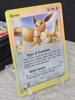 Pokemon Card TCG Eevee #63/100 EX Sandstorm 2003 Reverse Holo E-reader Vintage - Image 1