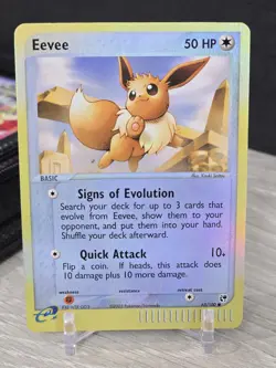 Pokemon Card TCG Eevee #63/100 EX Sandstorm 2003 Reverse Holo E-reader Vintage - Image 5