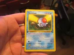 old pokemon cards lot Tentaco first Edition junk drawer lot UNSEARCHED cards lot - Image 2