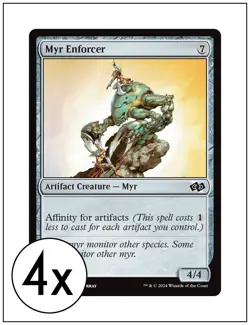 4x Myr Enforcer, Foundations Jumpstart, Magic the Gathering, MTG NM - Image 1