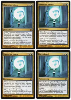 Detention Sphere GERMAN x4 4x 2012 Return to Ravnica PLAYSET Rare MTG SP - NM A2 - Image 1