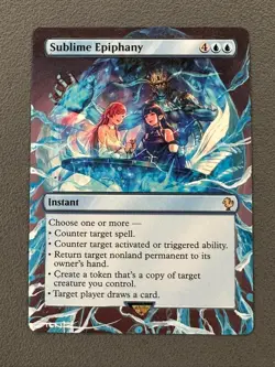 Sublime Epiphany MTG Final Fantasy Commander Hand Painted Full Altered Art Tentz - Image 1