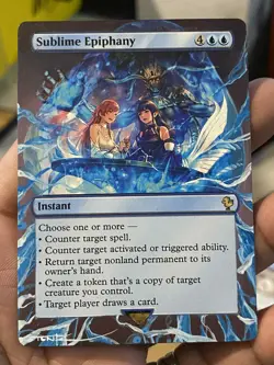 Sublime Epiphany MTG Final Fantasy Commander Hand Painted Full Altered Art Tentz - Image 2