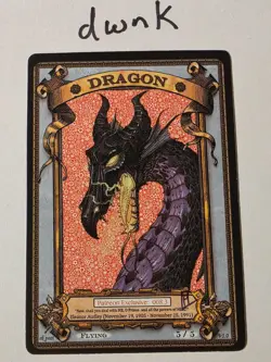 Signed Patreon RK Post Dragon Maleficent Token - MTG - Magic the Gathering - Image 1