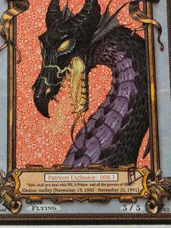 Signed Patreon RK Post Dragon Maleficent Token - MTG - Magic the Gathering - Image 3