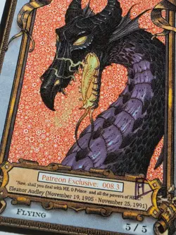 Signed Patreon RK Post Dragon Maleficent Token - MTG - Magic the Gathering - Image 4