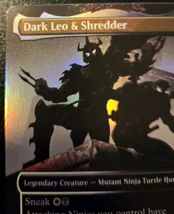 Dark Leo & Shredder Borderless 0220 Foil Mythic Teenage Mutant Ninja Turtles MTG - Image 2