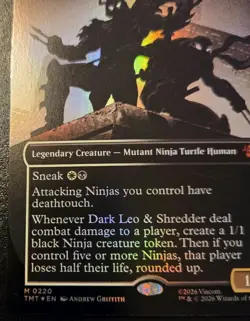 Dark Leo & Shredder Borderless 0220 Foil Mythic Teenage Mutant Ninja Turtles MTG - Image 4