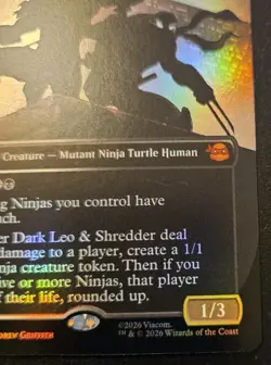 Dark Leo & Shredder Borderless 0220 Foil Mythic Teenage Mutant Ninja Turtles MTG - Image 5