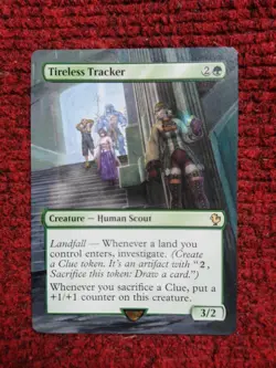 Tireless Tracker MTG Final Fantasy Commander Hand Painted Borderless Altered Art - Image 2