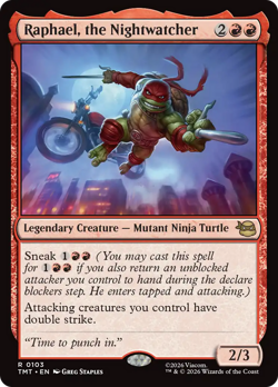 Raphael, the Nightwatcher (FOIL) x1 - MTG Teenage Mutant Ninja Turtles TMT #103 - Image 1