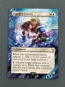 Together Forever MTG Final Fantasy Commander Hand Painted Borderless Altered Art - Image 1