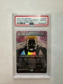 Eddie Brock Venom Lethal (0233) (Borderless Foil) Marvel's Spider-Man PSA 10 Gem - Image 1