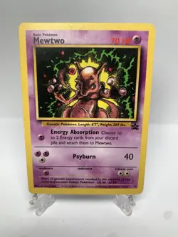 2000 Pokemon Mewtwo 14 Black Star Promo Rare Non Holo - VLP - Image 1