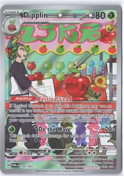 The Pokemon Company Dipplin 237/167 SV06 Illustration Rare Full Art Holo 80HP G… - Image 1