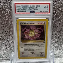 Pokemon PSA 9 Team Rocket’s Meowth WotC Black Star Promo Regular - Image 1