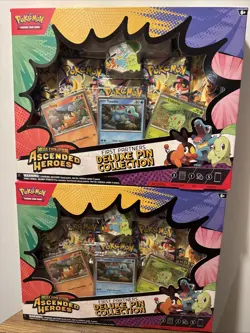 Pokemon Mega Evolution—Ascended Heroes Deluxe Pin Collection lot of 2 New/Sealed - Image 1