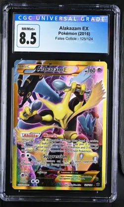 Pokemon Alakazam EX Fates Collide Secret Rare Full Art #125 CGC 8.5 Mint PSA 9 - Image 5